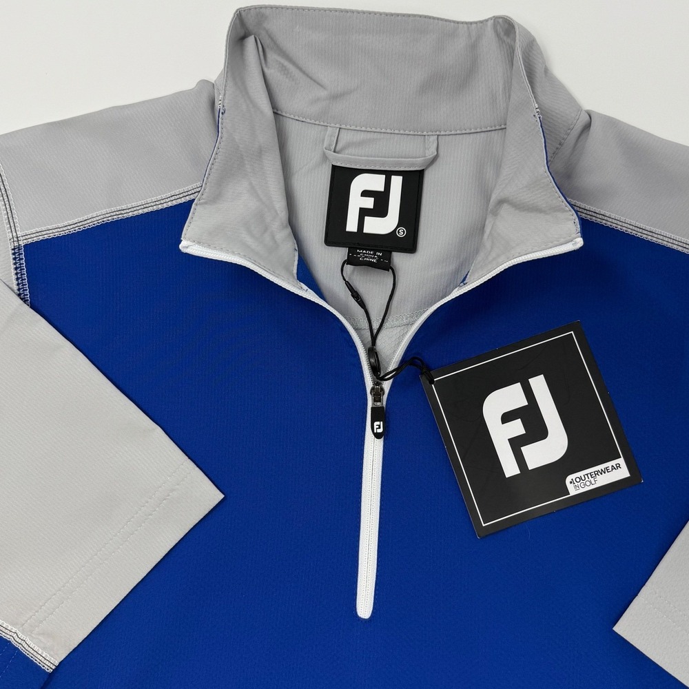 FootJoy FJ Sport Windshirt Royal Silver Mens Short Sleeve Outerwear‎ Small NEW